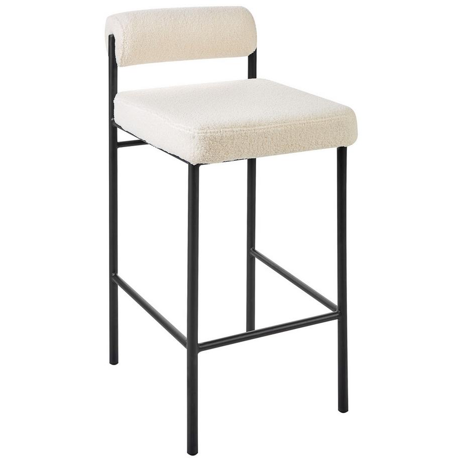 Beliani Set di 2 sedie alte en Bouclé Moderno AMAYA  