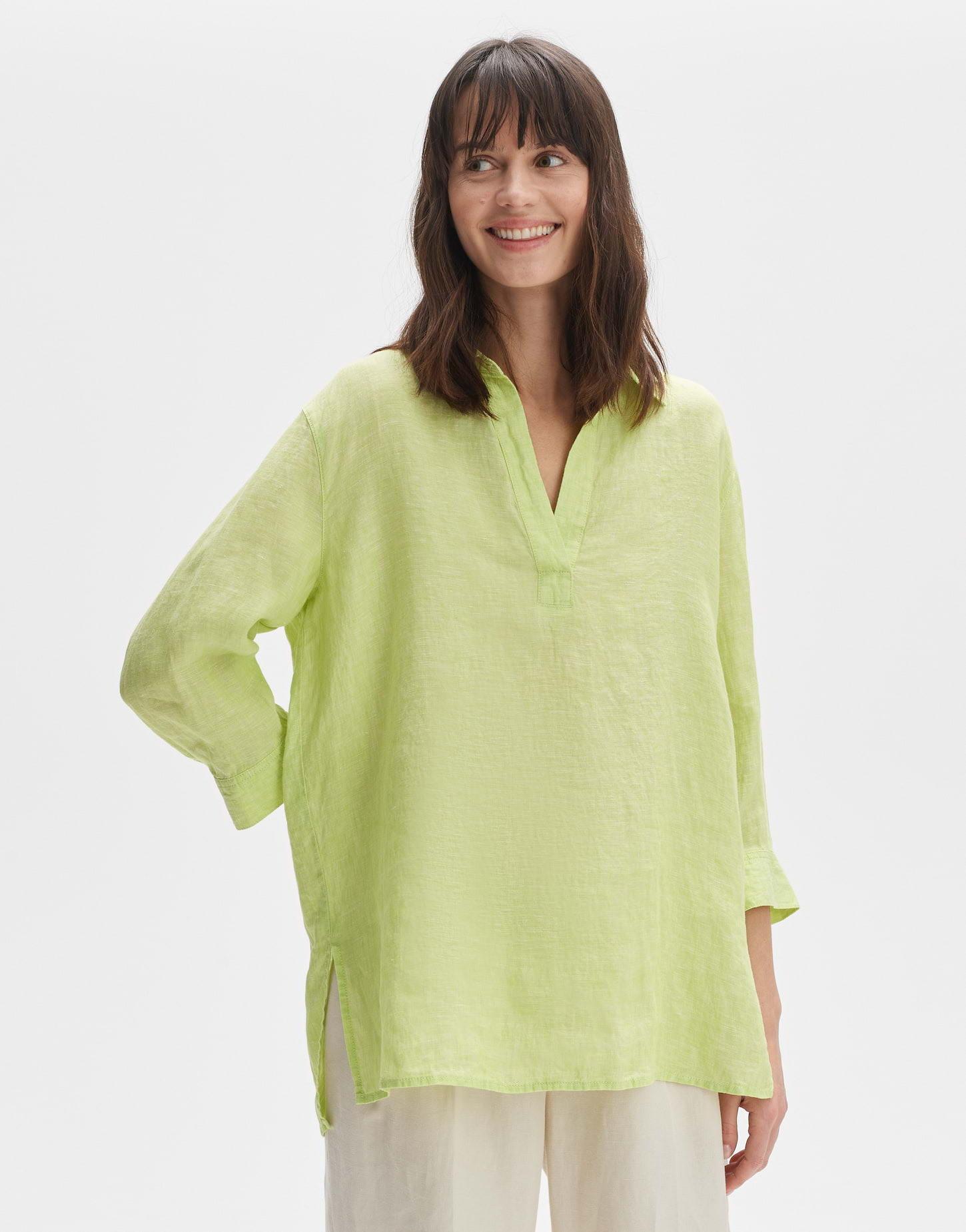 OPUS  Blouse en lin Fengani explore coupe droite 