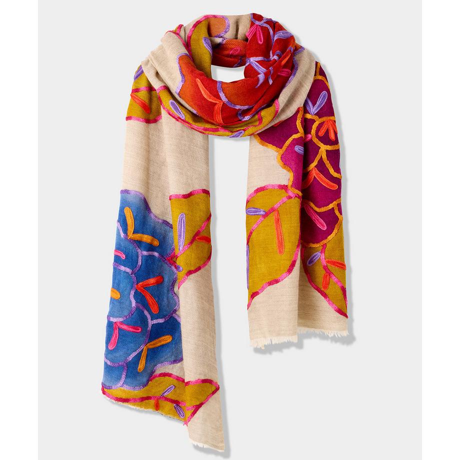 Joe Browns Floraler Seidenschal aus Wolle  