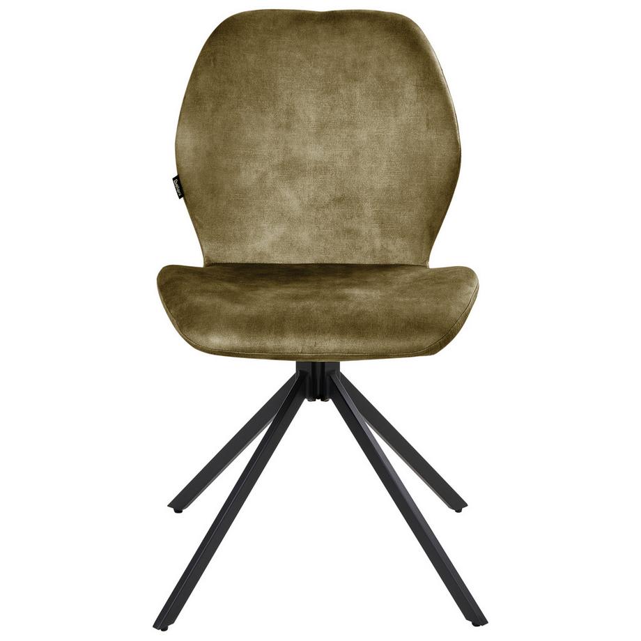 Beliani Lot de 4 chaises de salle à manger en Velours Rétro MORRISON  