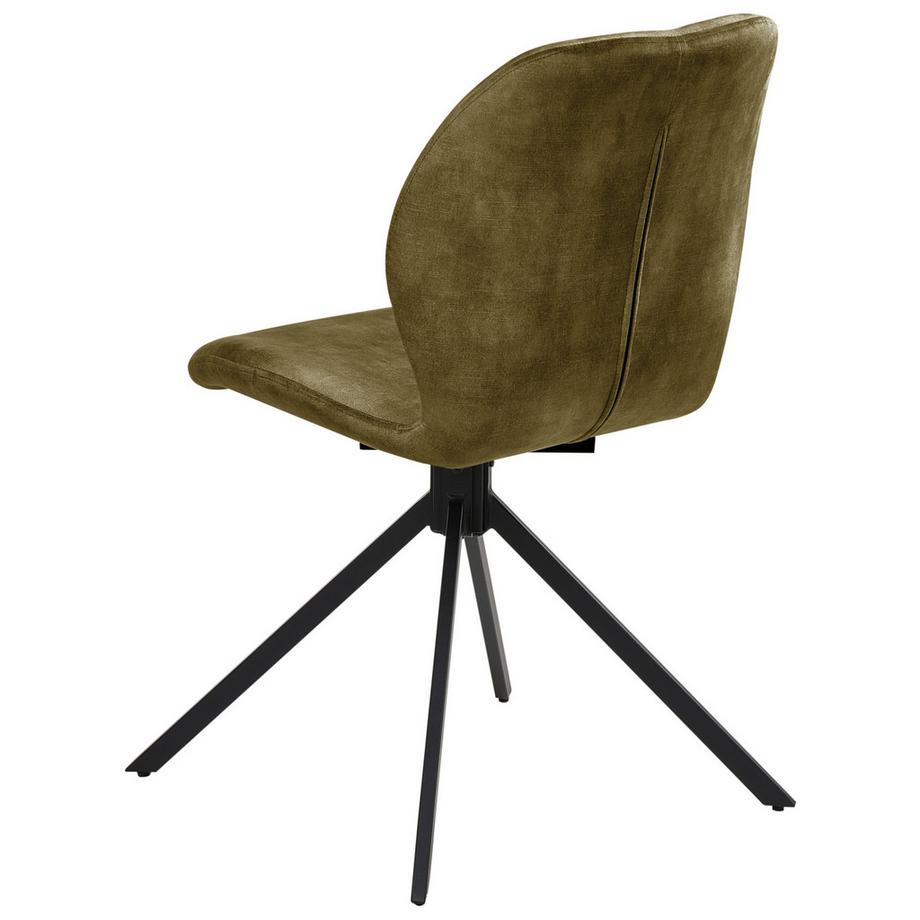 Beliani Lot de 4 chaises de salle à manger en Velours Rétro MORRISON  