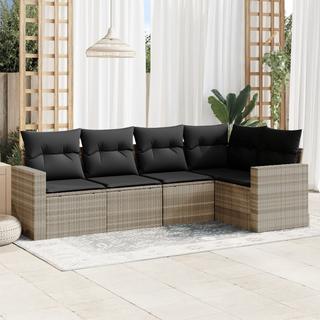 VidaXL set divano da giardino Polirattan  