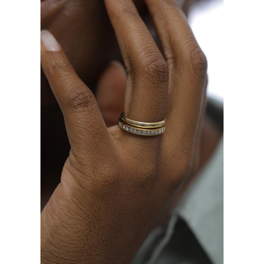 Elli  Ring Kristalle Memoire Bandring Basic 2Er Set 925 Sterling Silber 