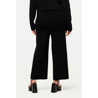 Ulla Popken  Pantaloni culotte modello Rose di maglia con taglio della gamba ampio e cintura elastica 