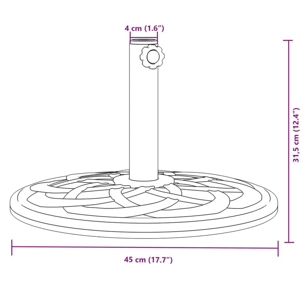 VidaXL Sonnenschirmständer polyethylen  