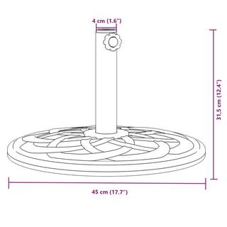 VidaXL Sonnenschirmständer polyethylen  