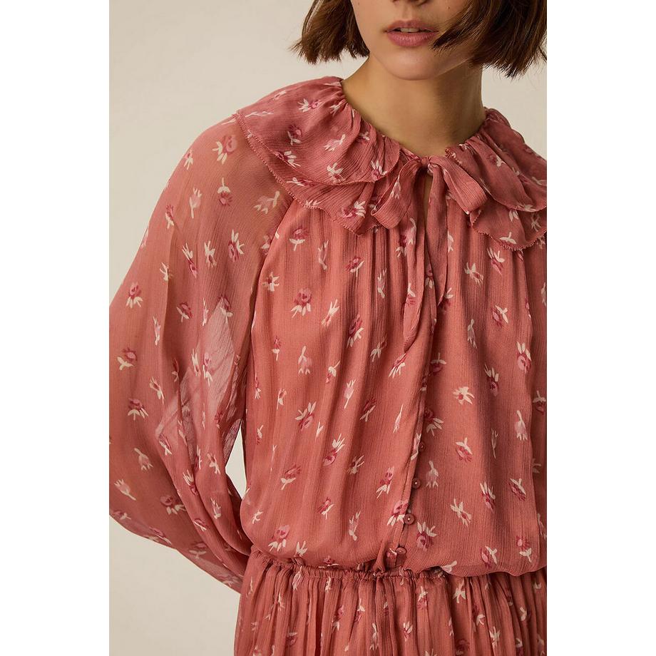 Des Petits Hauts Velma Kurzes Volantkleid Blumenprint  