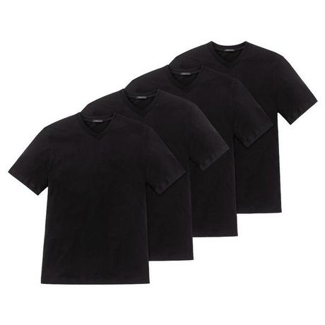 Schiesser American V-Ausschnitt T-Shirt 4er Pack  