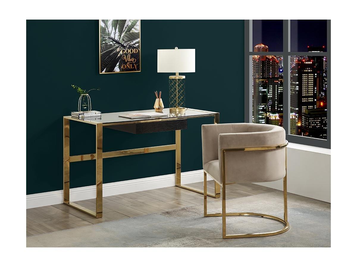 PASCAL MORABITO Lot de 2 chaises avec accoudoirs PERIA Velours acier inoxydable  