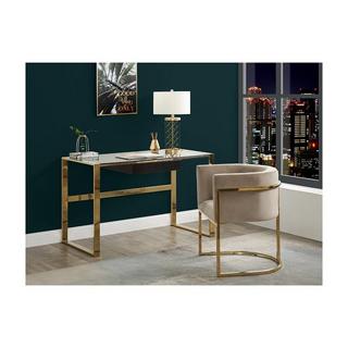 PASCAL MORABITO Lot de 2 chaises avec accoudoirs PERIA Velours acier inoxydable  