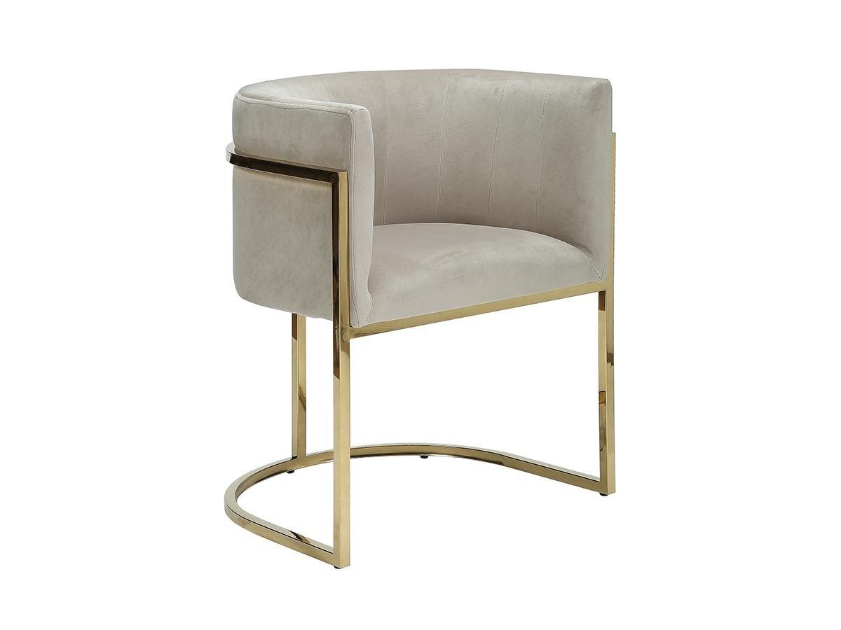 PASCAL MORABITO Lot de 2 chaises avec accoudoirs PERIA Velours acier inoxydable  