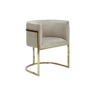 PASCAL MORABITO Lot de 2 chaises avec accoudoirs PERIA Velours acier inoxydable  