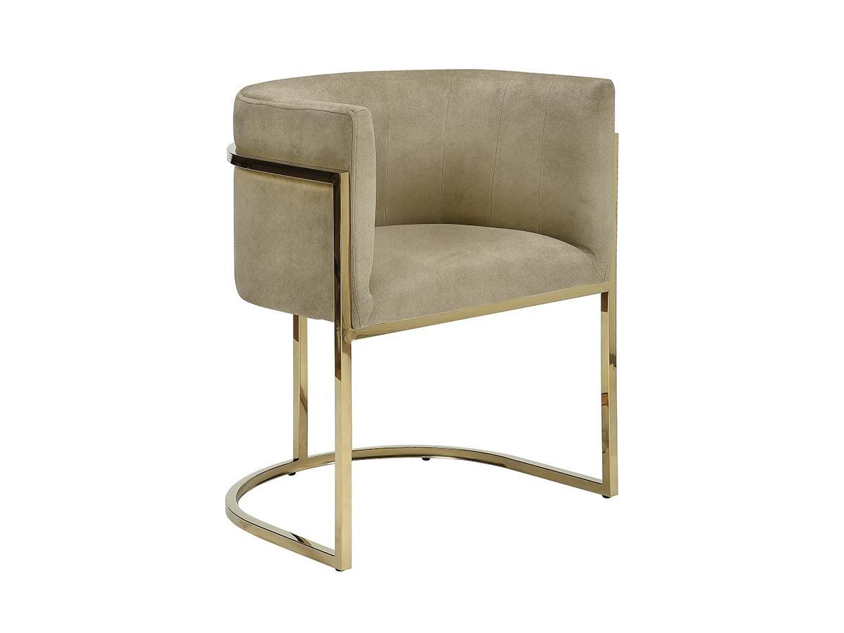 PASCAL MORABITO Lot de 2 chaises avec accoudoirs PERIA Velours acier inoxydable  