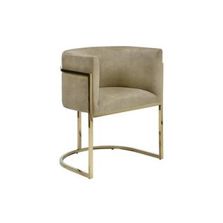 PASCAL MORABITO Lot de 2 chaises avec accoudoirs PERIA Velours acier inoxydable  