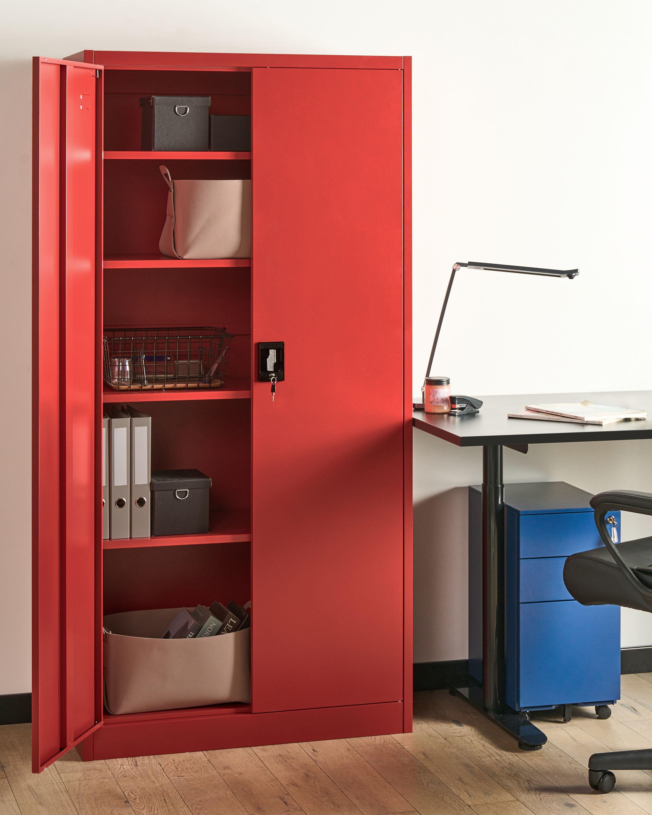 Beliani Meuble de rangement en Acier Moderne FELDSPAR  