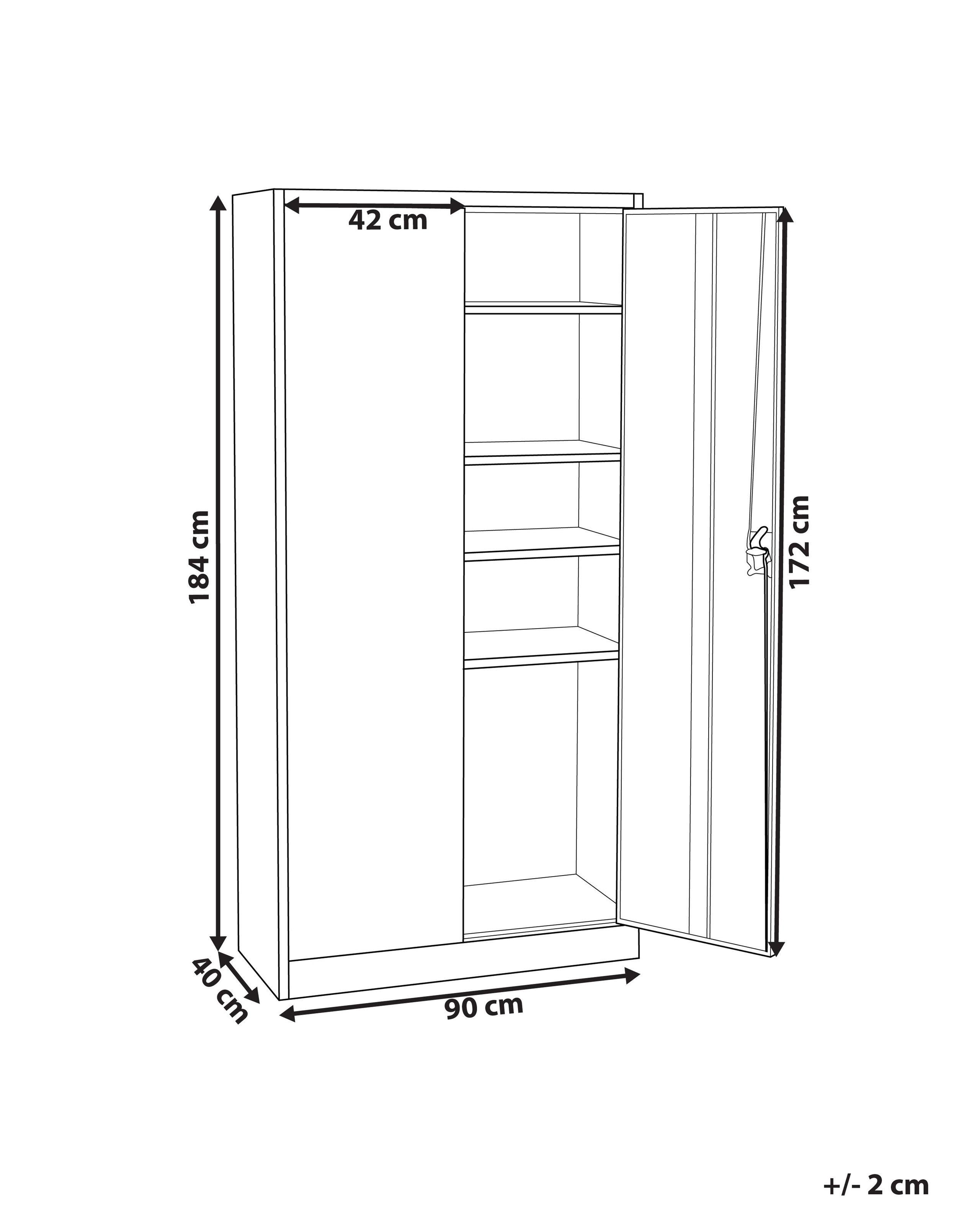 Beliani Meuble de rangement en Acier Moderne FELDSPAR  