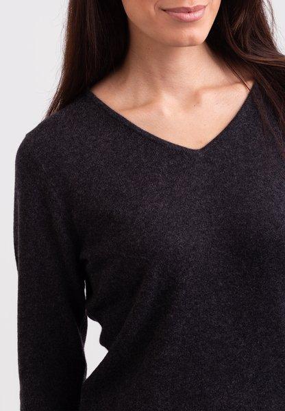CASH-MERE.CH Pullover Cashmere Scollo a V  