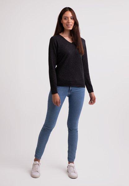 CASH-MERE.CH Pullover Cashmere Scollo a V  
