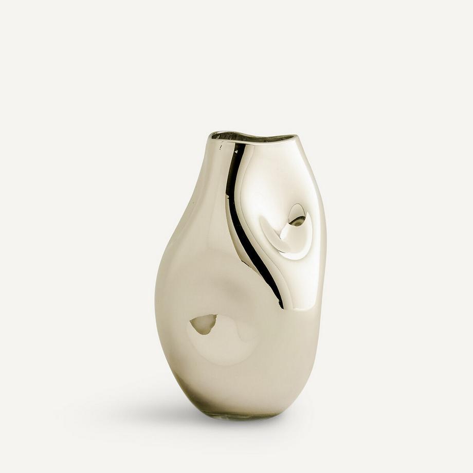 AM.PM Vase Cozi aus mundgeblasenem Glas in Metallic-Optik  