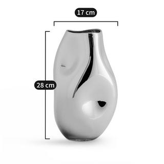 AM.PM Vase Cozi aus mundgeblasenem Glas in Metallic-Optik  