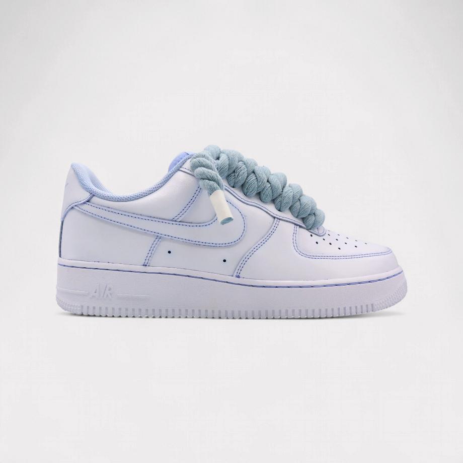 NIKE  Air Force 1 Light Blue - Rope Lace Light Blue 
