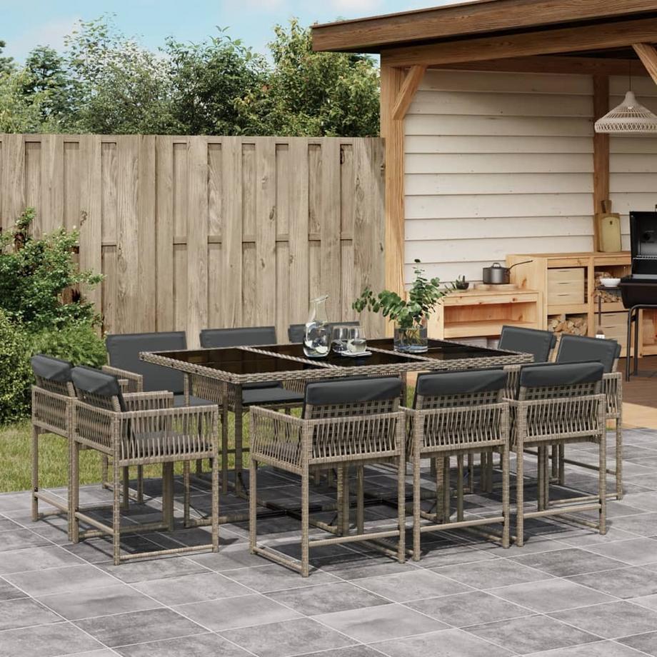 VidaXL set da pranzo da giardino Polirattan  