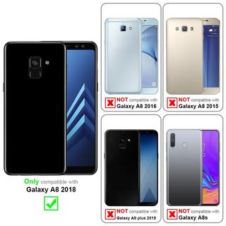 Cadorabo  Housse compatible avec Samsung Galaxy A8 2018 - Coque de protection avec fermeture magnétique, fonction de support et compartiment pour carte 