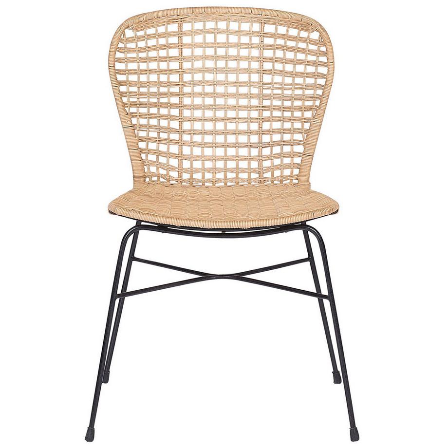 Beliani Lot de 2 chaises de salle à manger en Rotin Boho ELFROS  