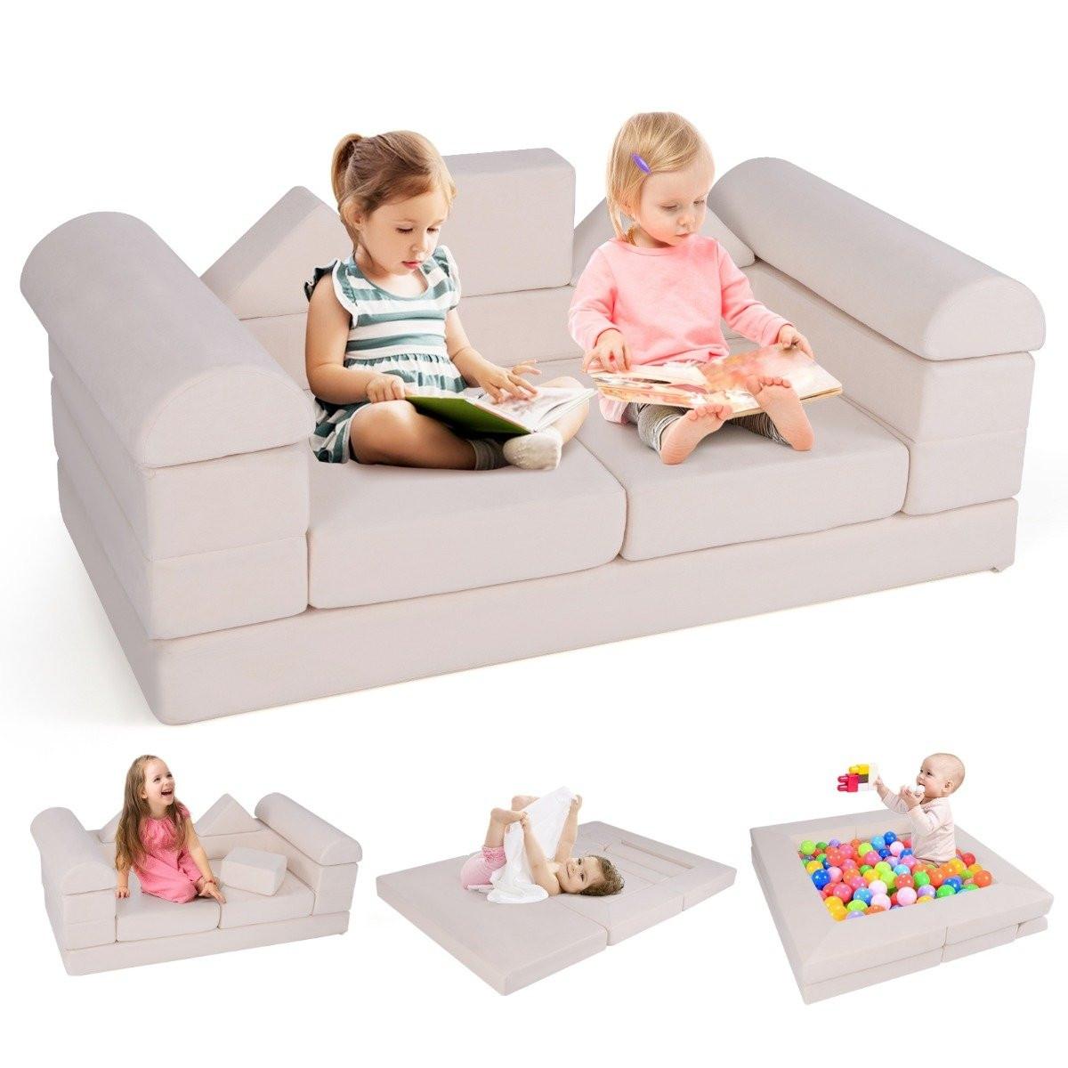 Northix Modulares Schaumstoff-Sofa-Set für Kinder  