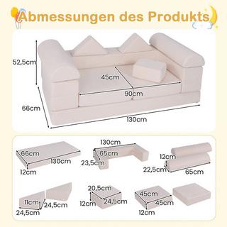 Northix Modulares Schaumstoff-Sofa-Set für Kinder  