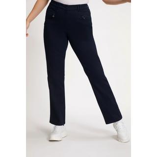 Ulla Popken  Pantalon Mony, collection Basic. Teinture grand teint longue durée. Coupe carotte 