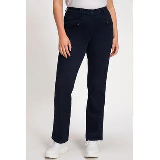 Ulla Popken  Pantalon Mony, collection Basic. Teinture grand teint longue durée. Coupe carotte 