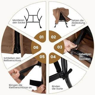 B2X Sessel mit Hocker & Armlehnen & Seitentasche & Fußstütze Relaxsessel Ohrensessel  