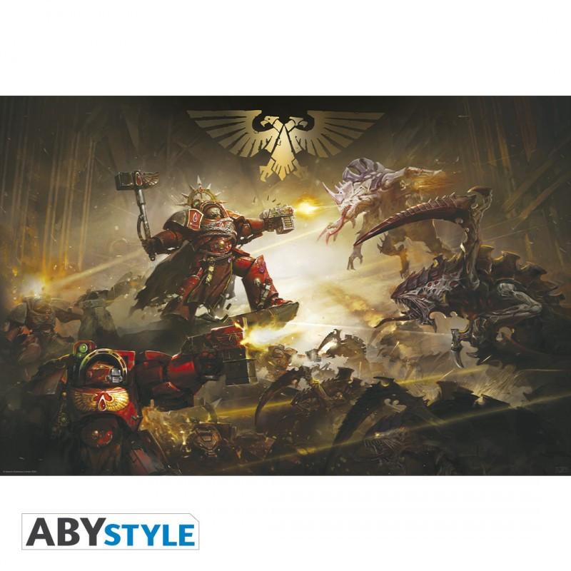 Abystyle Poster - Gerollt und mit Folie versehen - Warhammer 40K - La devastation de Baal  