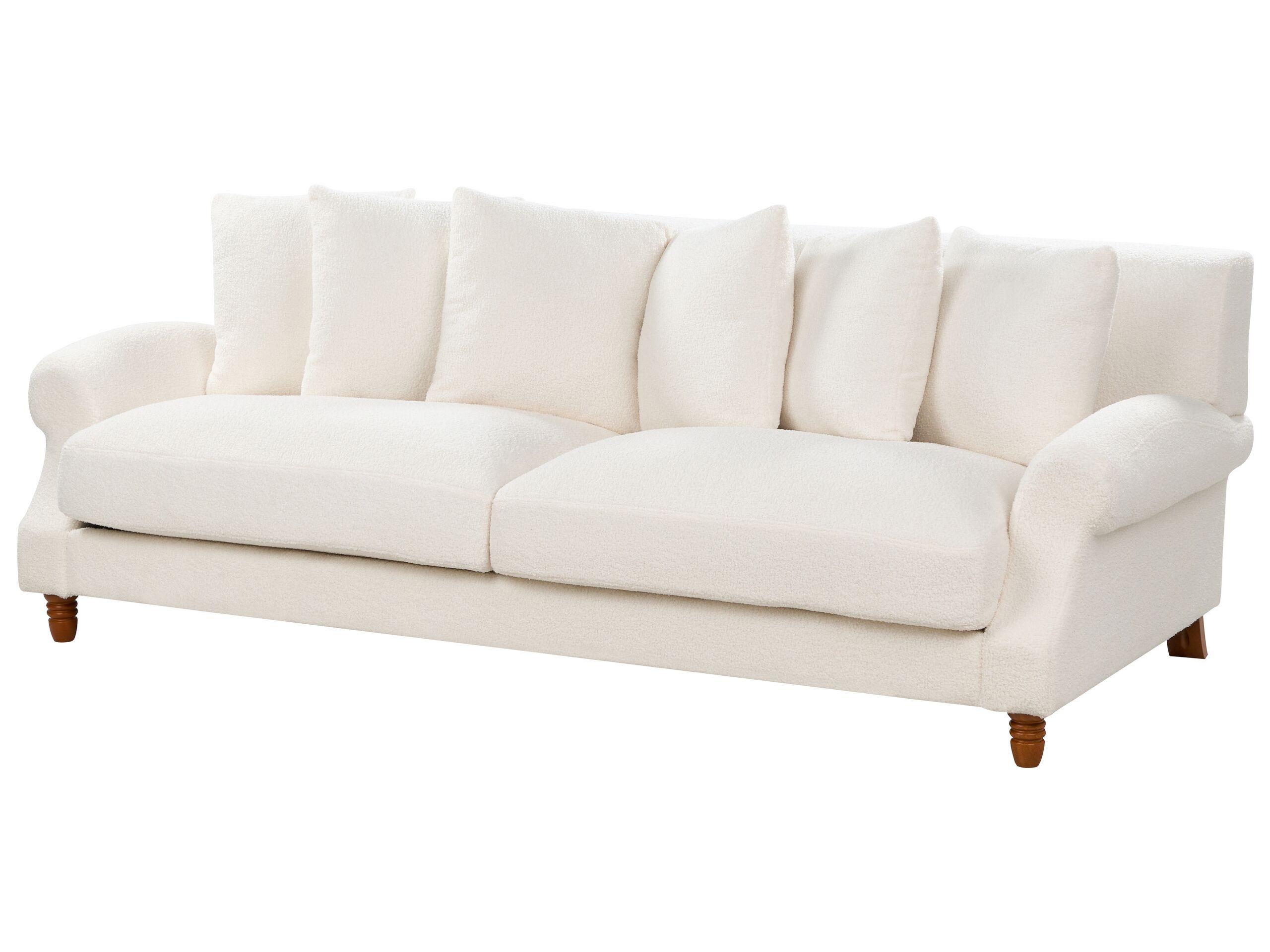 Beliani 3 Sitzer Sofa aus Bouclé Glamourös EIKE  