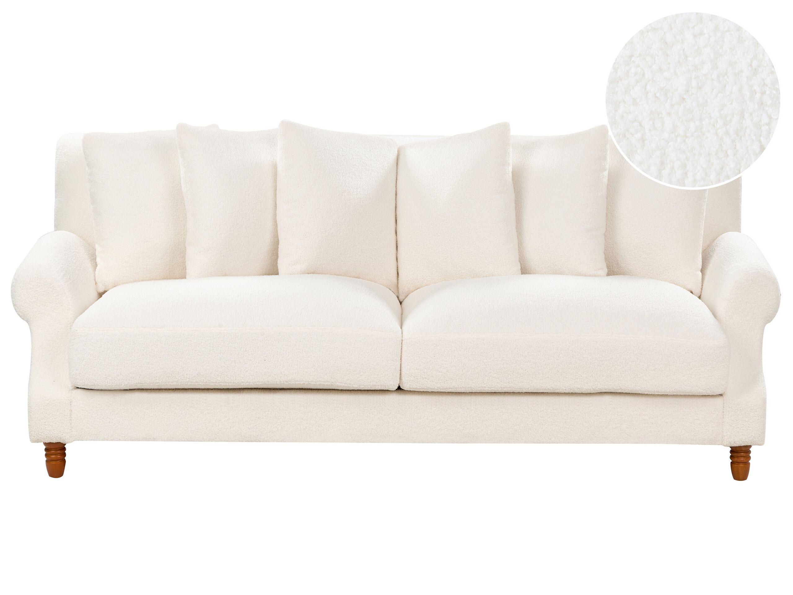 Beliani 3 Sitzer Sofa aus Bouclé Glamourös EIKE  