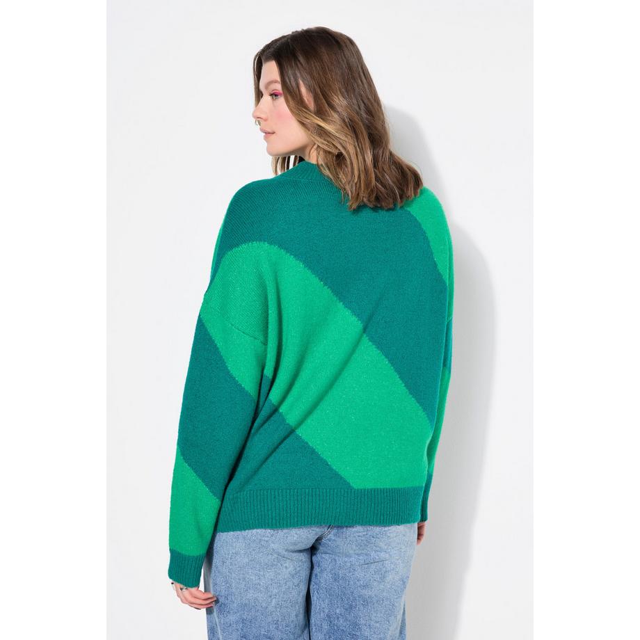 Studio Untold Oversized Diagonale Blockstreifen Pullover  