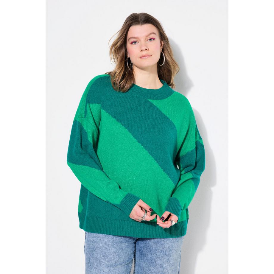 Studio Untold Oversized Diagonale Blockstreifen Pullover  