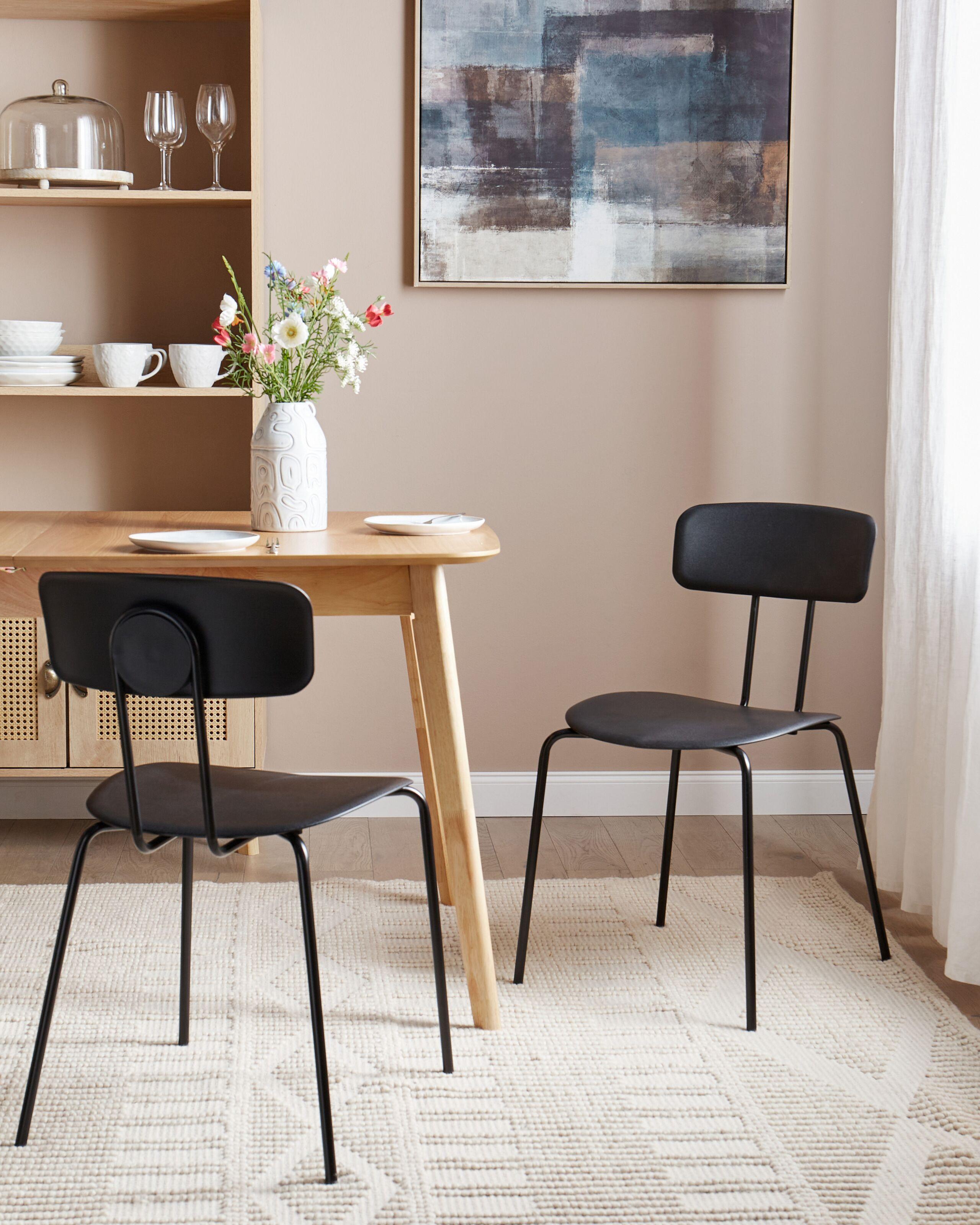 Beliani Lot de 2 chaises de salle à manger en Matière synthétique Moderne SIBLEY  