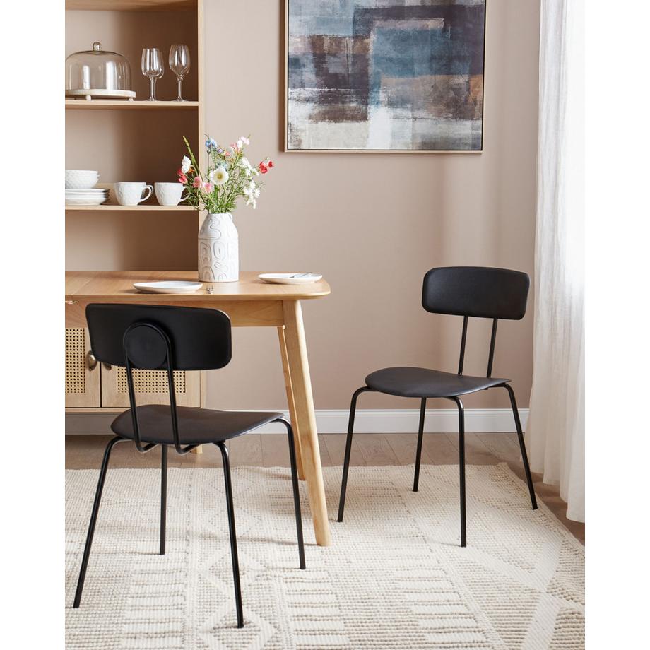 Beliani Esszimmerstuhl 2er Set aus Kunststoff Modern SIBLEY  