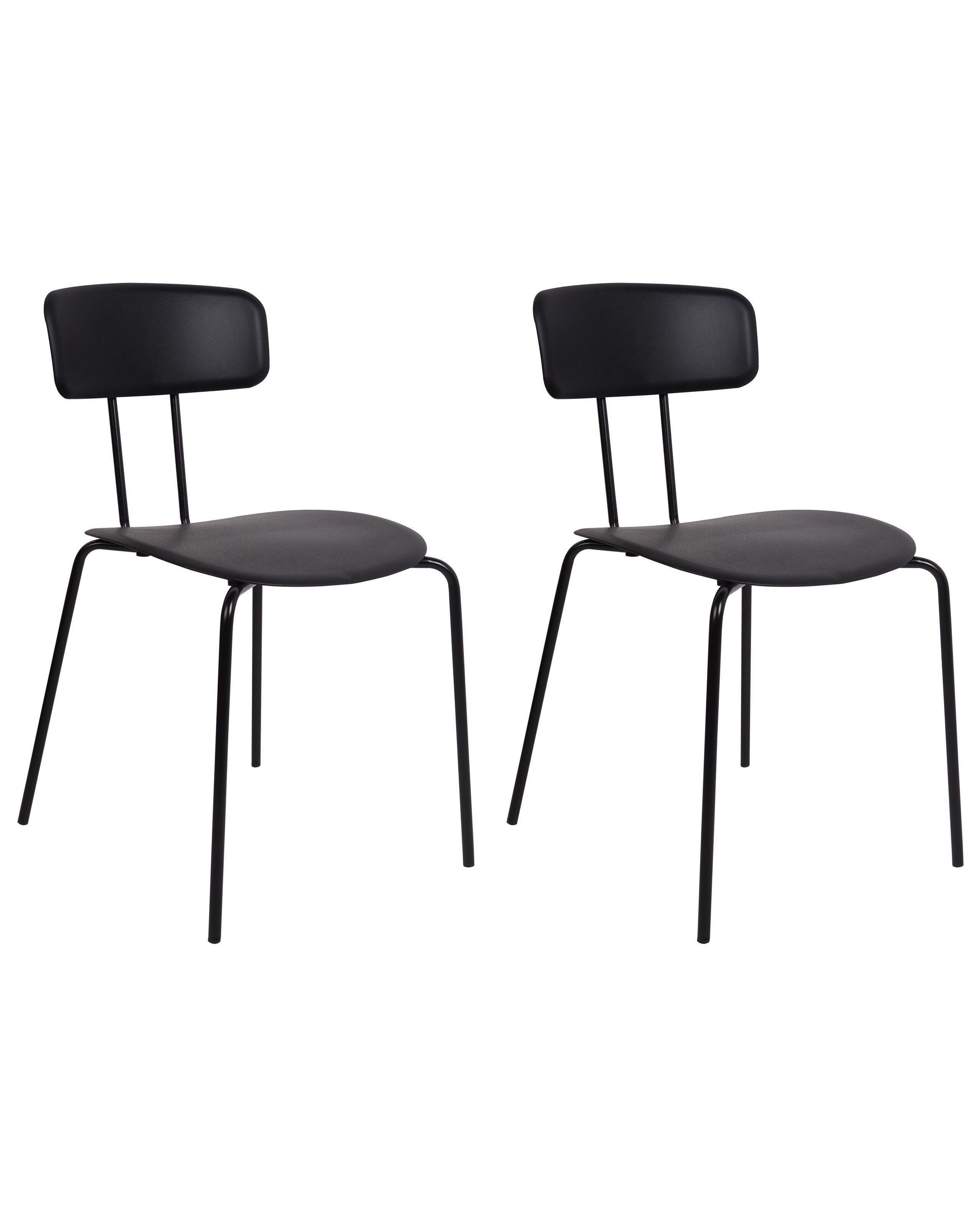 Beliani Lot de 2 chaises de salle à manger en Matière synthétique Moderne SIBLEY  