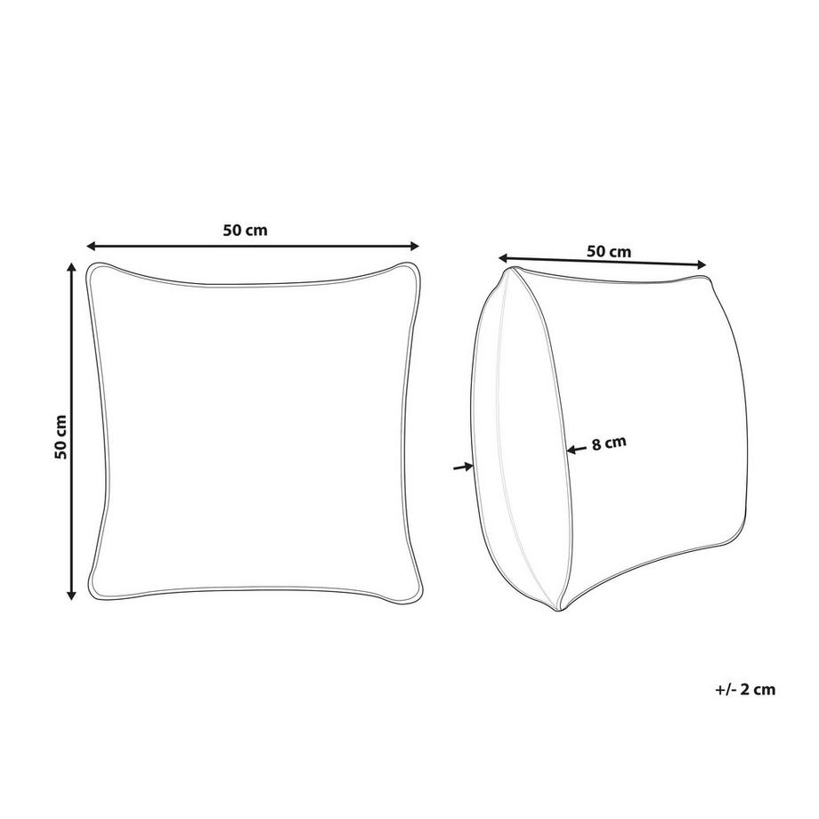 Beliani Dekokissen 2er Set aus Leinen Retro MINDALA  