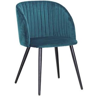 mutoni Fauteuil Queen Velvet Bleu  