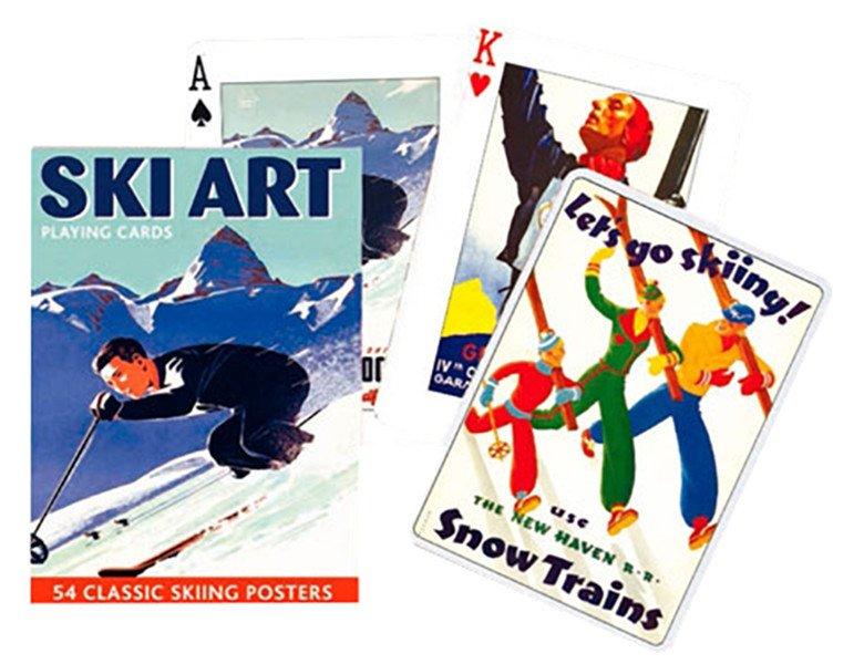 Piatnik  Collectors Cards Poker, Ski Art (Skiing Posters) 