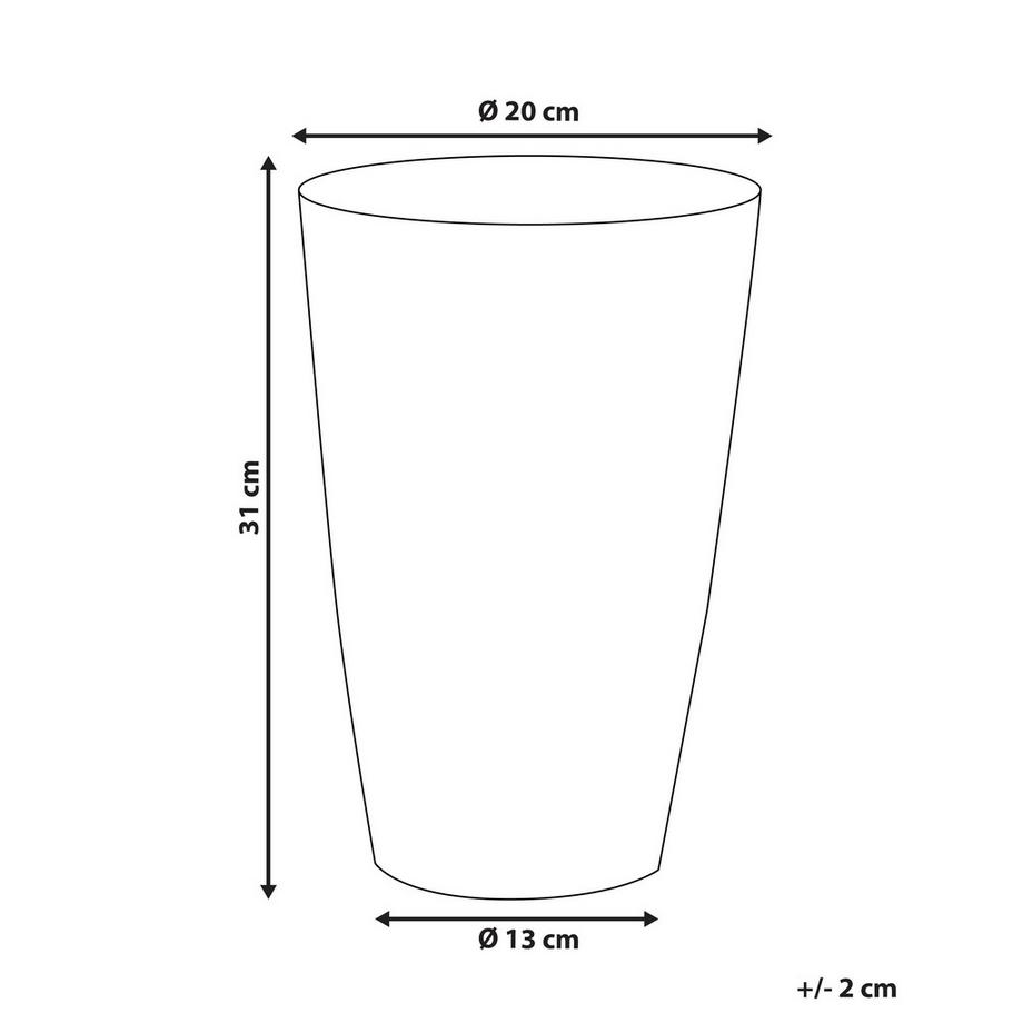 Beliani Vase à fleurs en Aluminium Glamour AMRIT  