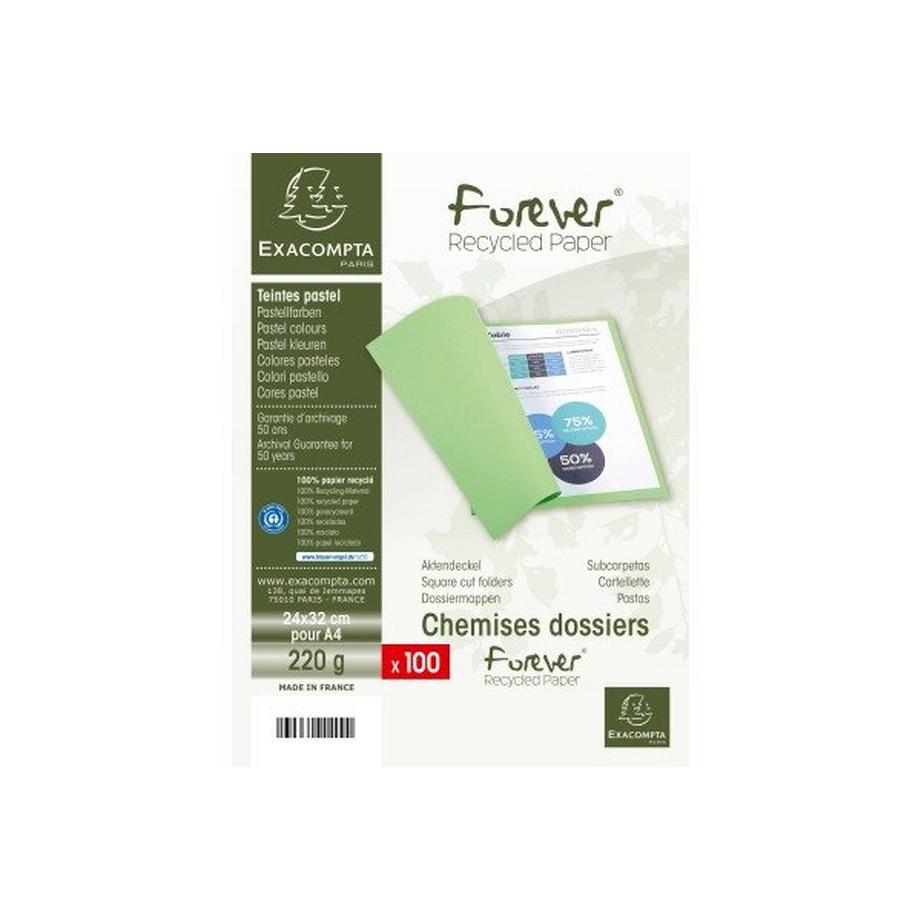 EXACOMPTA Aktendeckel X410010E intensivblau , 100 Stück