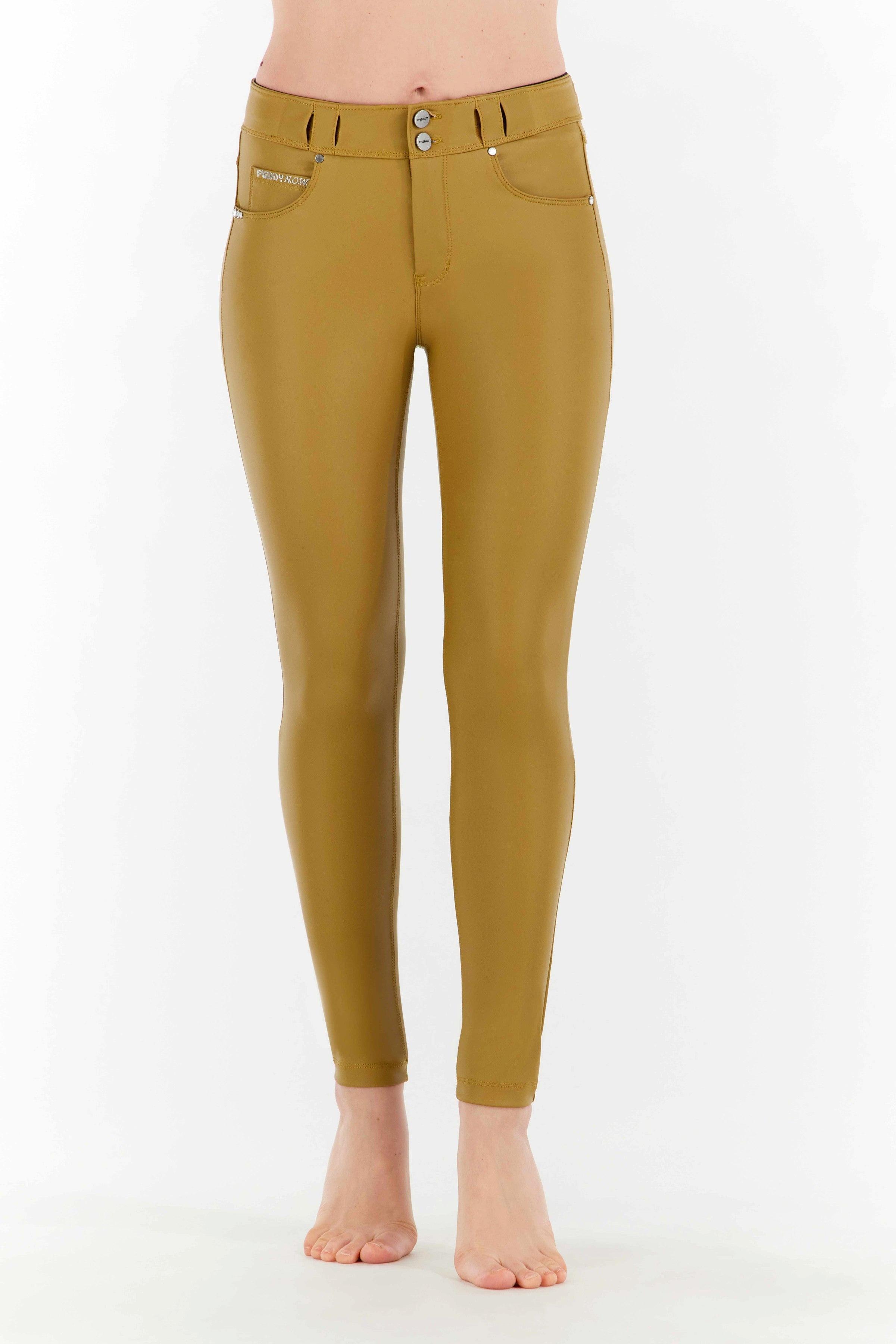 FREDDY N.O.W. Pants Ecopelle Slim Fit Orlo Dritto  