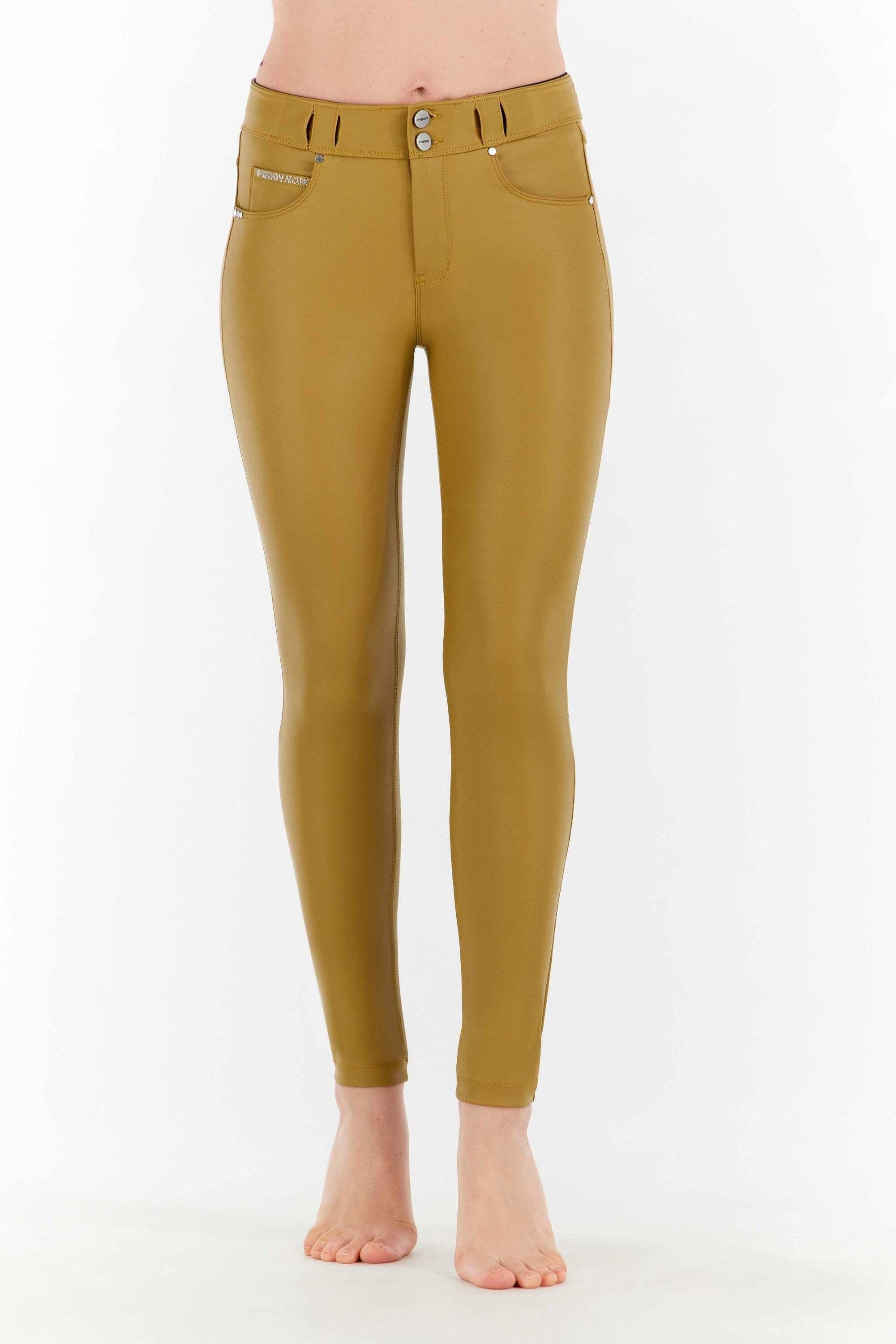 FREDDY N.O.W. Pants Ecopelle Slim Fit Orlo Dritto  