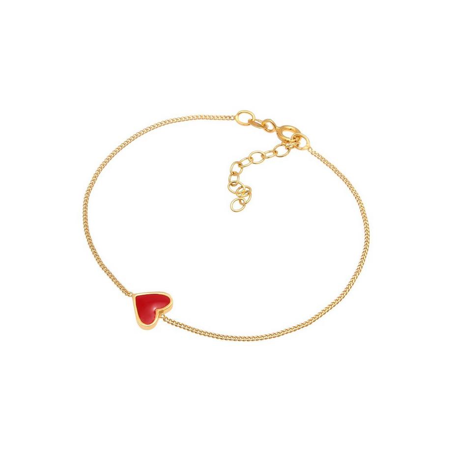 Elli  Bracelet Herz Liebe Love Valentinstag 925 Silber Vergoldet 