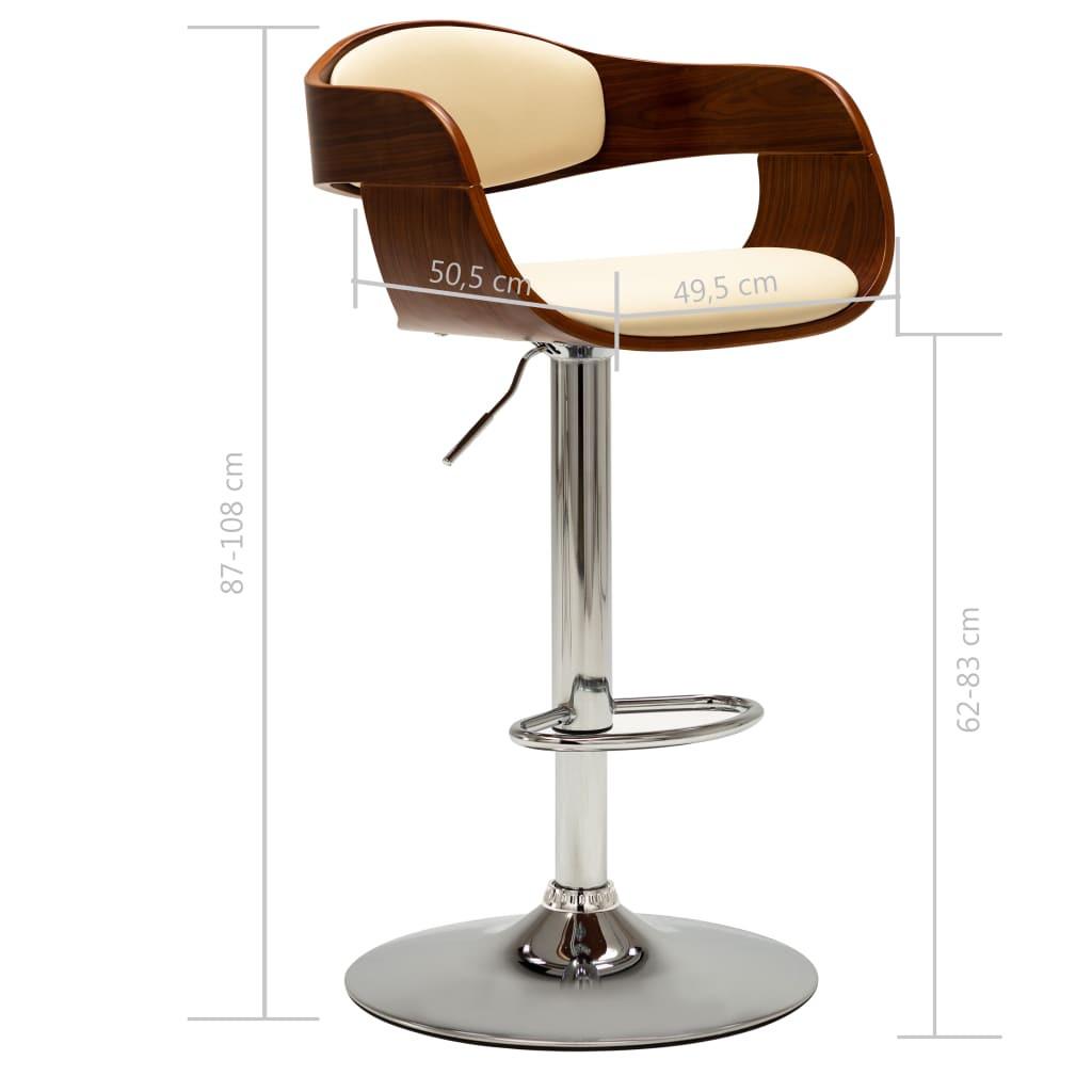 VidaXL Chaise de bar cuir artificiel  